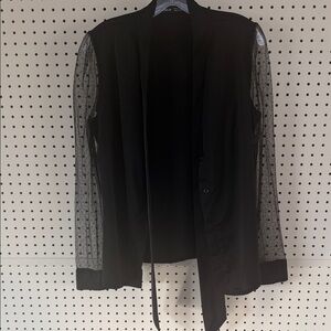SHEIN Black Blazer with Sheer Sleeves